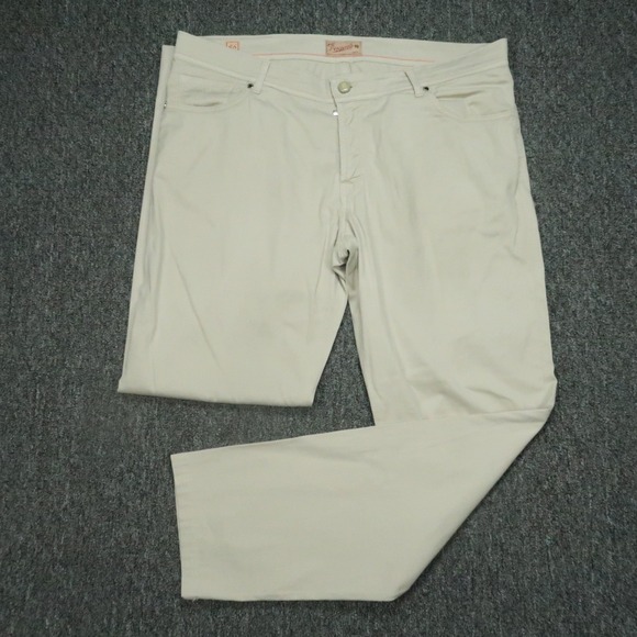 Marco Pescarolo Pants Men 56 Khaki 5 Pocket Nerano M18 Cotton Silk Trouser 38x32